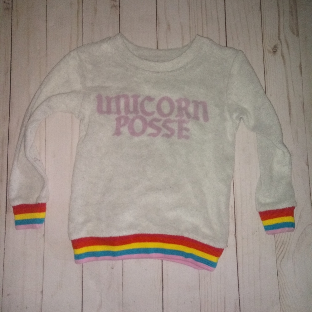 Tiny Whales Unicorn Posse Terry Cloth Sweatshirt